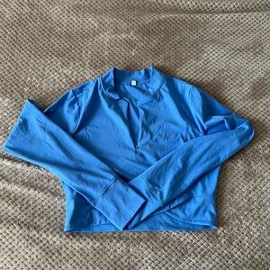 Cropped Half Zip Athletic Top